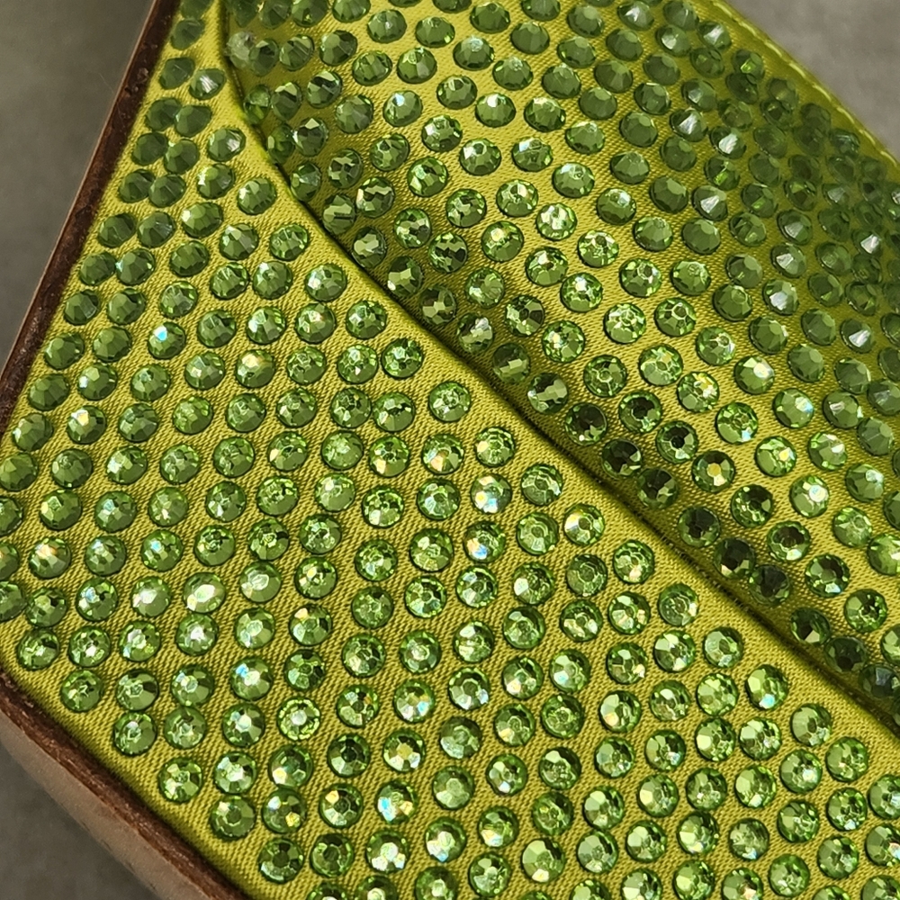 ANTONIO MELANI Lime Green Crystal Platform Sandals - Picture 8 of 15